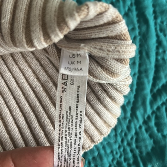 Intimately Free People Ribbed Beige Racerback Tank Top M - Picture 4 of 6